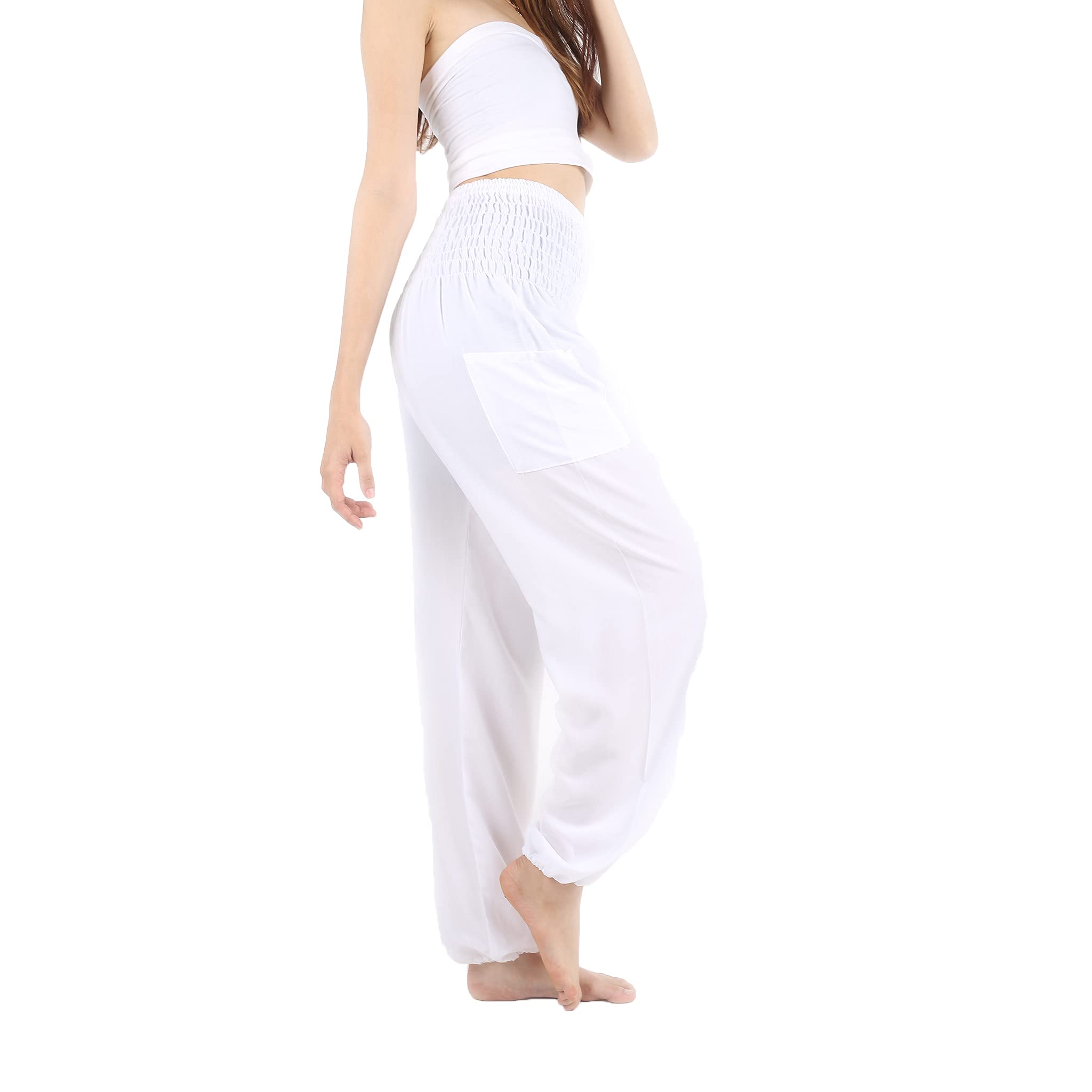 Boho Harem Pants for Women - Comfortable Yoga Trousers, Bohemian Beach Pants - Perfect for Yoga, Meditation, Travel & Casual Wear