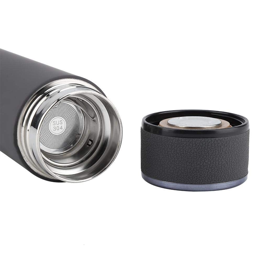 Fdit Stainless Steel Vacuum Insulated Water Bottle - 20oz Leakproof Thermos for Hot & Cold Drinks - Ideal for Tea, Coffee, Travel, Office & Gym (Grey)