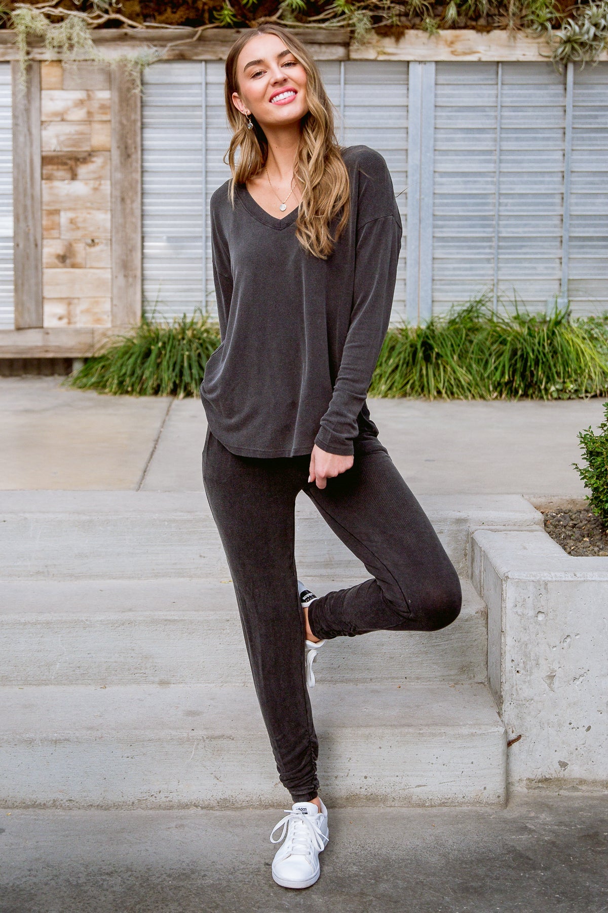 Black Lava Essential Lounge Top - Soft & Comfortable Women's Casual Shirt for Home Relaxation, Yoga & Everyday Wear