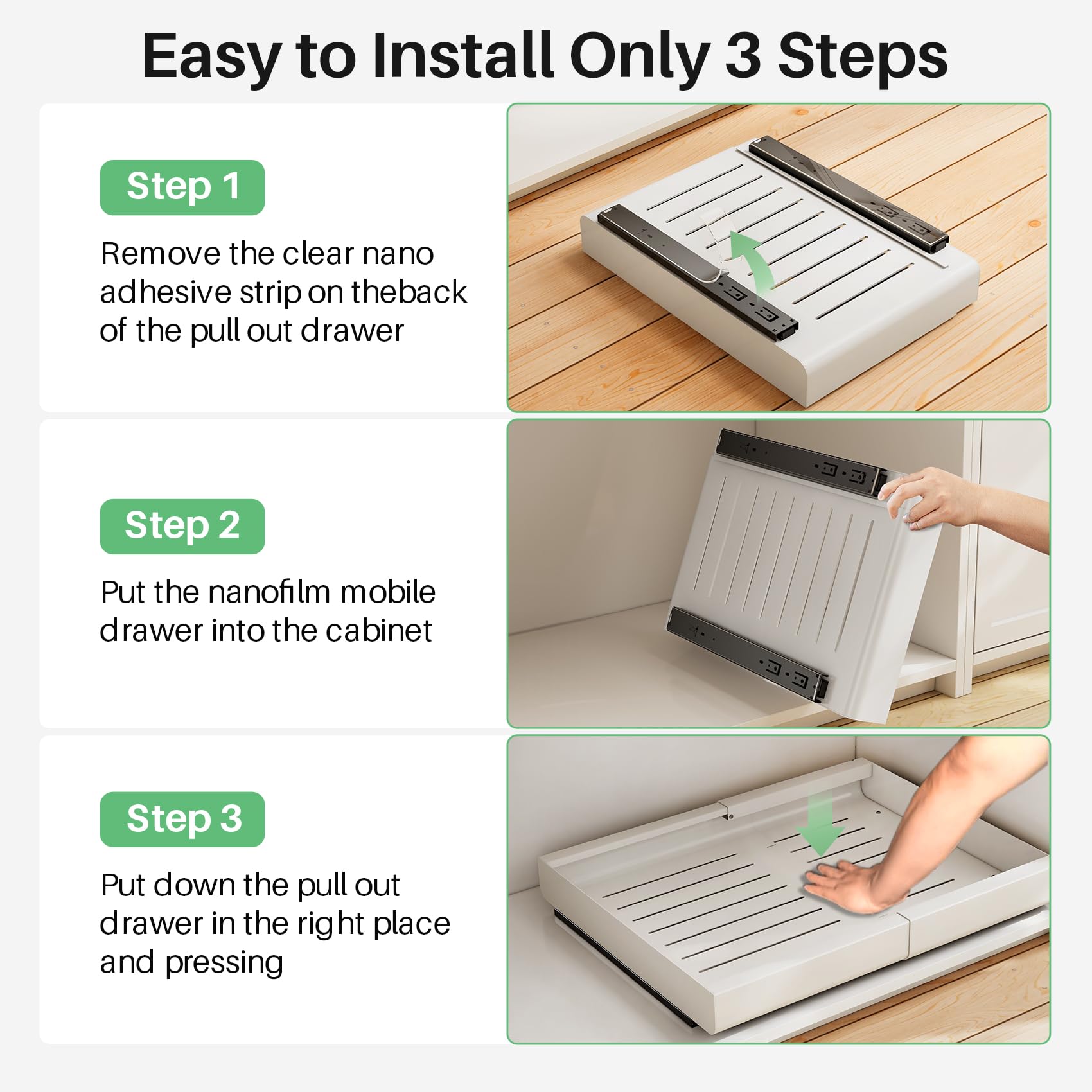 Heavy Duty Pull Out Cabinet Organizer - Expandable (11.7