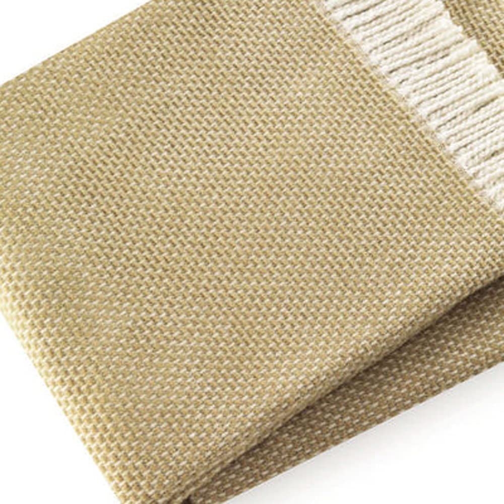 Soft Yellow Stone Links Pattern Throw Blanket - 60