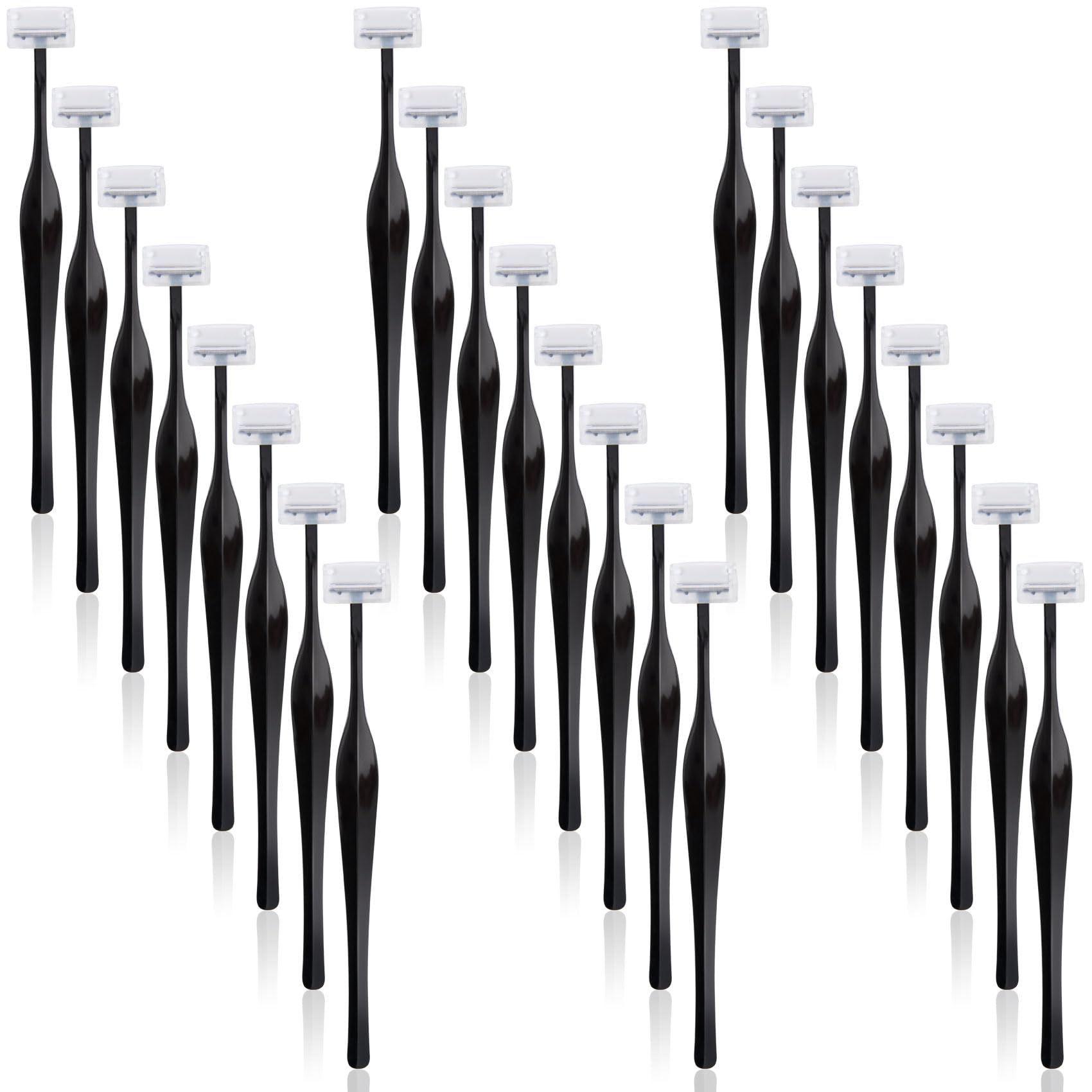24 Pack Stainless Steel Eyebrow Trimmer Razors - Precision Facial Hair Removal Tool for Women & Men | Eyebrow Shaper, Makeup Essential for Smooth Skin Care & Grooming at Home or Salon
