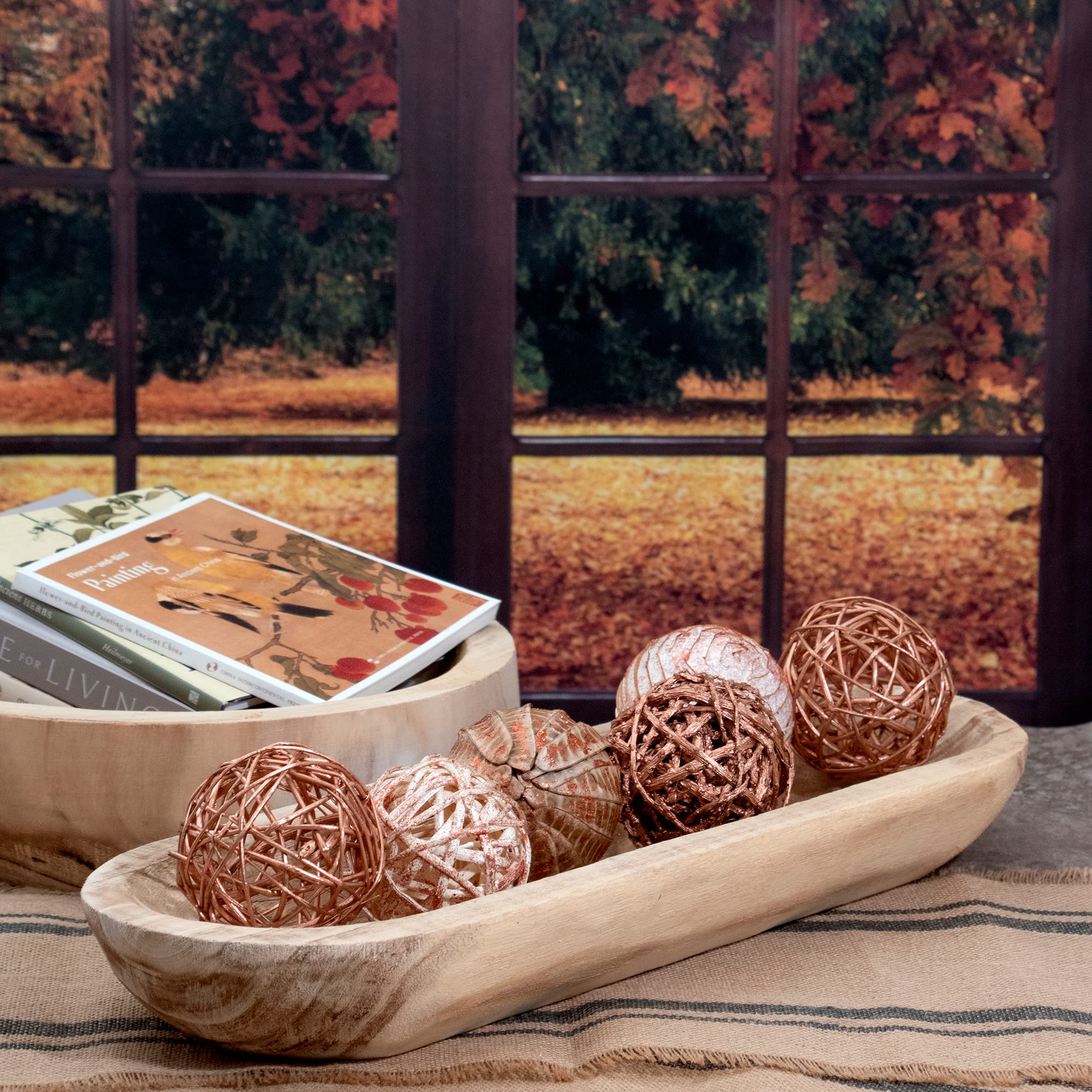 ANDALUCA Decorative Vase Filler Balls - Rustic Copper Orbs for Home Decor, Centerpieces, Wedding & Party Decorations - Perfect for Tablescapes, Floral Arrangements and DIY Crafts