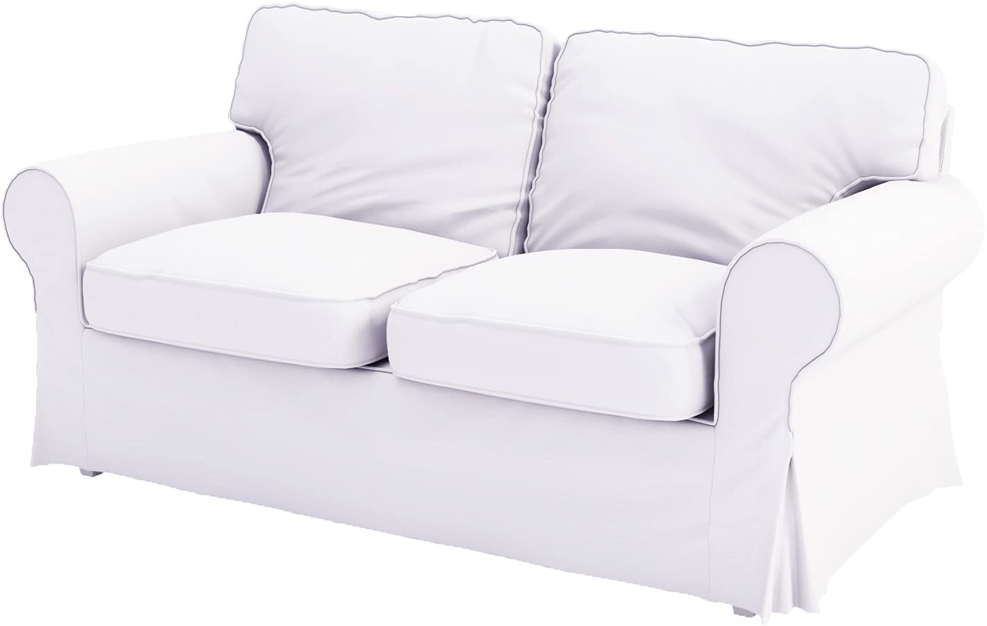 Heavy Cotton UPPLAND Sofa Cover Replacement - Compatible with IKEA UPPLAND Loveseat (White) | Durable Slipcover for Living Room, Bedroom & Home Decor