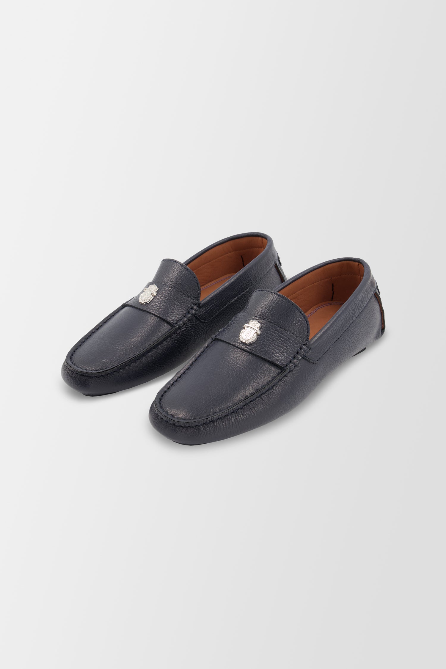Luxury Billionaire Dark Blue Leather Moccasins for Men - Premium Handmade Loafers | Perfect for Business Casual, Office Wear & Formal Occasions