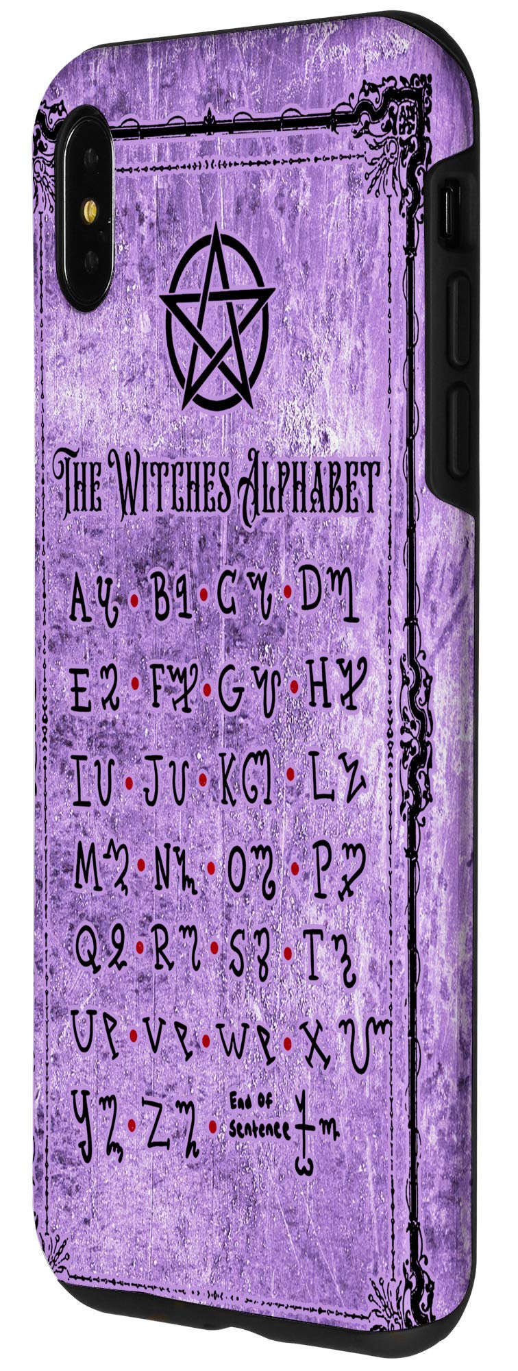 iPhone XS Max The Witches Alphabet Phone Case - Protective Cover for iPhone XS Max with Witchy Design - Perfect for Halloween, Cosplay & Witchcraft Enthusiasts