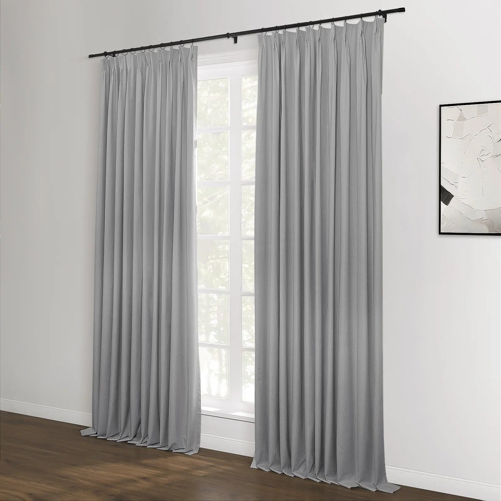 Lila 100% Blackout Pleated Curtains - Thermal Insulated Room Darkening Drapes for Bedroom, Living Room & Nursery - Noise Reducing & Energy Efficient Window Treatments