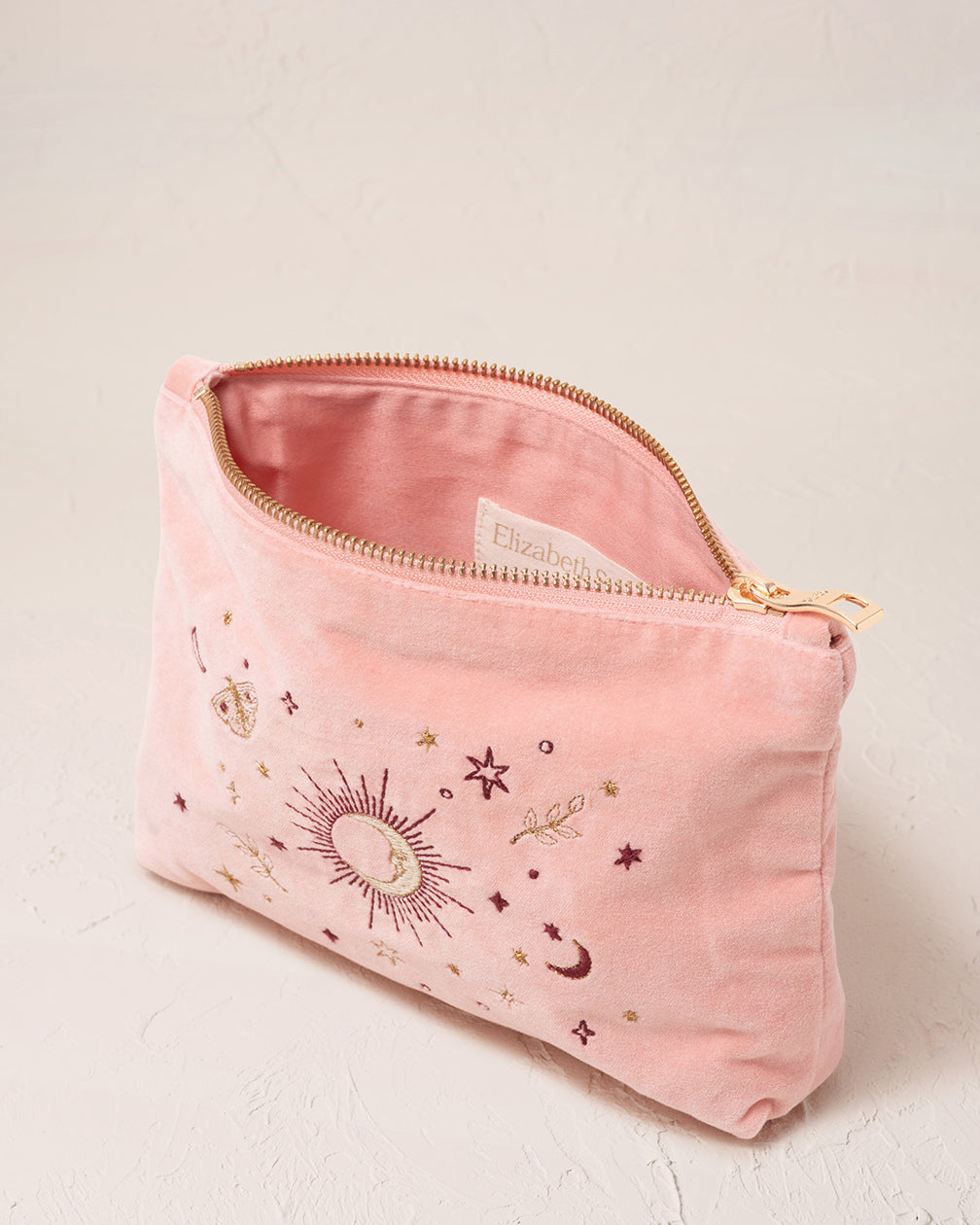 Elizabeth Scarlett Velvet Mini Pouch - Pale Pink Boho Mysticism Crossbody Bag for Women | Perfect for Parties, Weddings & Everyday Use