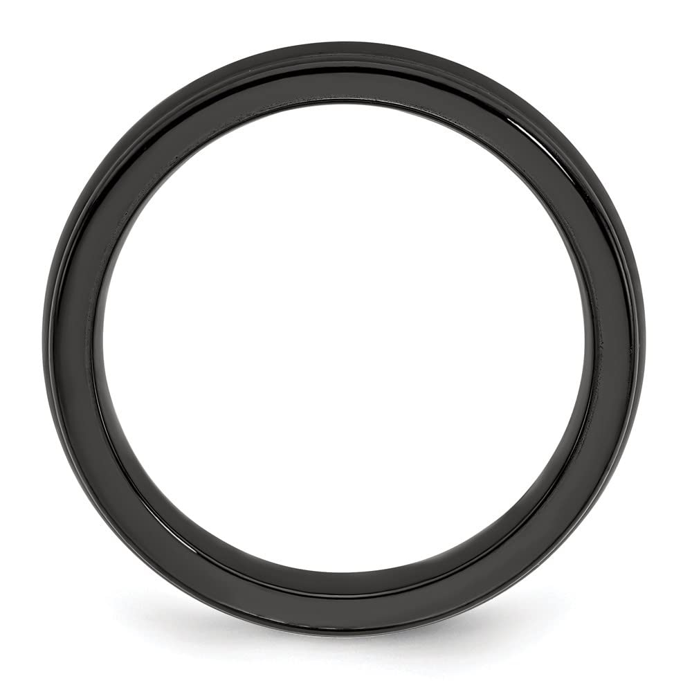 Titanium Black Triple Domed 4mm Wedding Band Ring for Men - Durable & Comfortable Wedding Ring for Grooms, Engagement, Anniversary & Everyday Wear