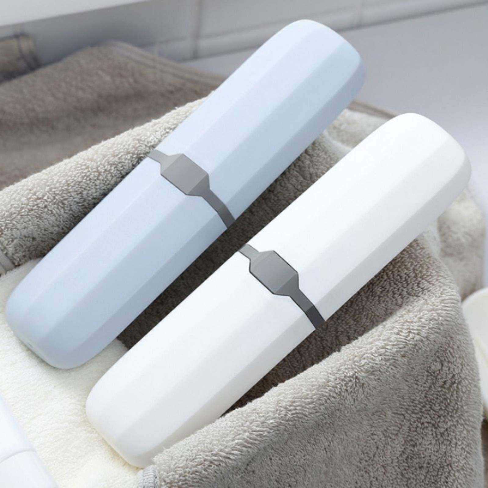 Portable Wheat Straw Toothbrush Case - Travel & Outdoor Storage