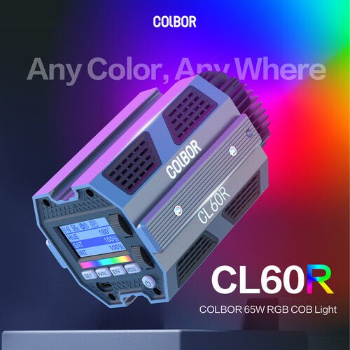 COLBOR CL60R RGB COB LED Monolight - Professional Continuous Lighting for Photography, Videography & Studio - Perfect for YouTube, TikTok, Live Streaming & Portrait Shooting