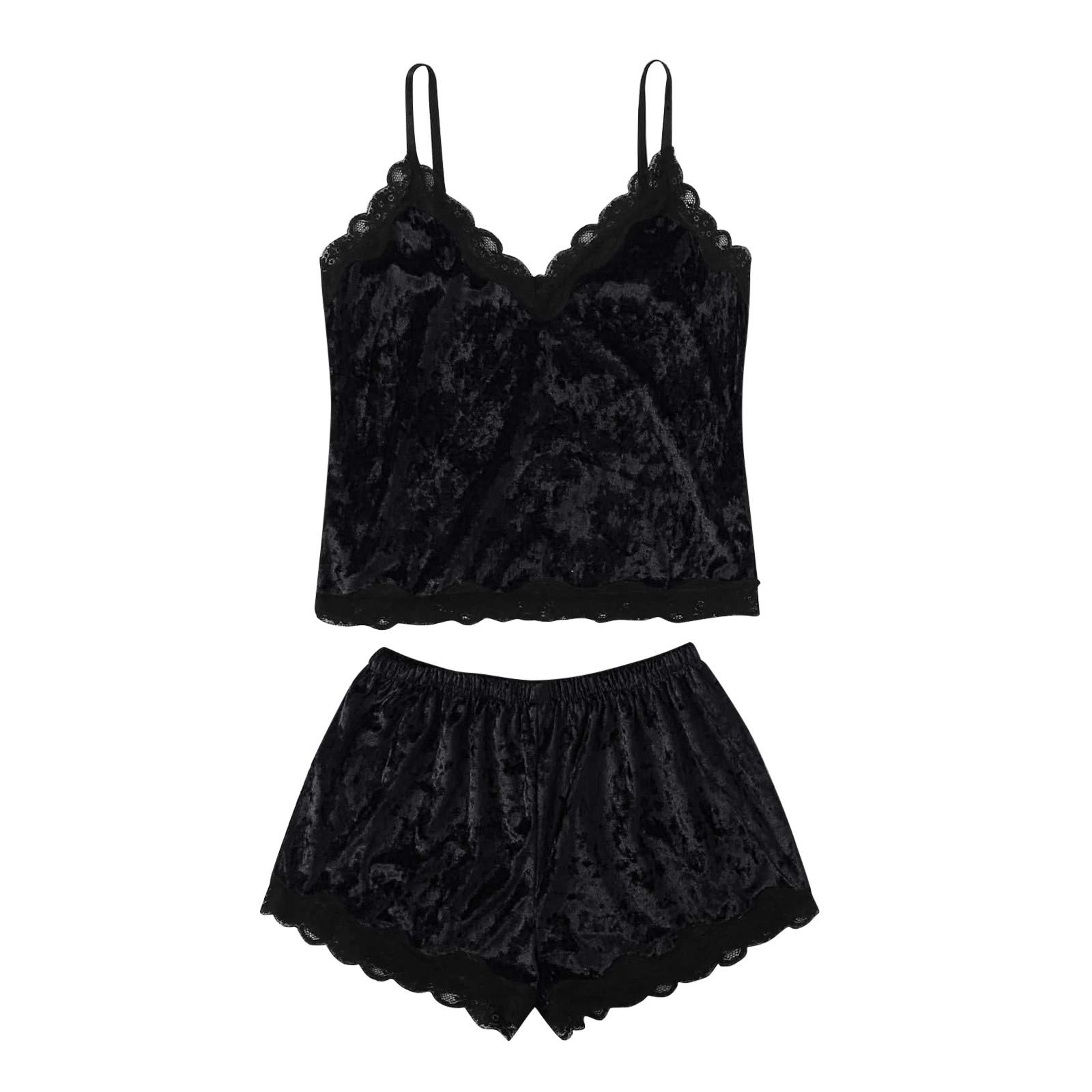 Sexy Lace Sleepwear Set - Women's Suede Underwear & Nightdress Pajamas (Sizes M-XXL) for Bedroom, Boudoir & Romantic Occasions