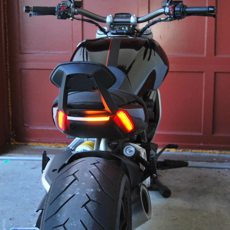 Ducati XDiavel LED Rear Turn Signals with Backrest - Compatible 2016 to Present Models - Perfect for Motorcycle Safety & Customization