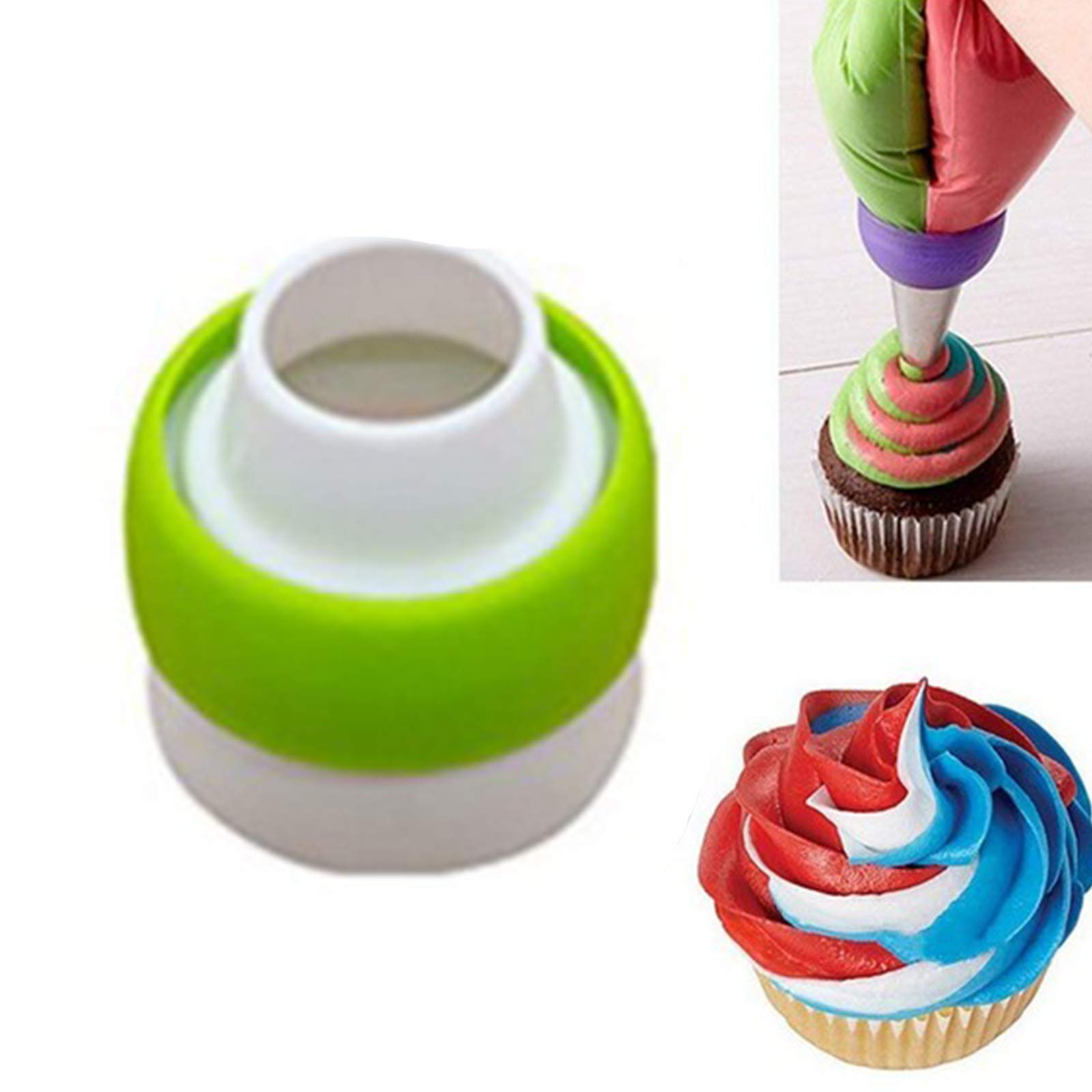 Hofumix Russian Piping Tips Set - 12 Professional Cake Decorating Nozzles with Couplers for Buttercream, Fondant & Icing - Perfect for Birthday Cakes, Wedding Cakes & Cupcake Decorating (Green)