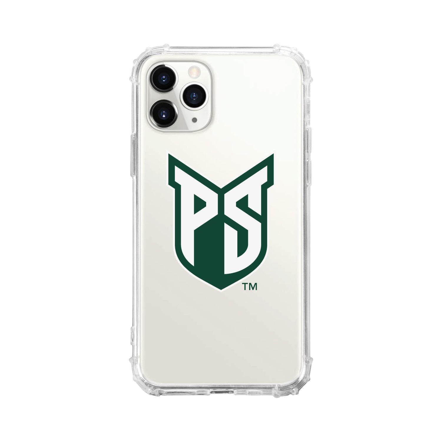OTM Essentials Rugged Phone Case for iPhone 11 - Shockproof Protective Cover with Tough Edge Design - Portland State University Themed - Classic White - Perfect for College Students & Outdoor Activities