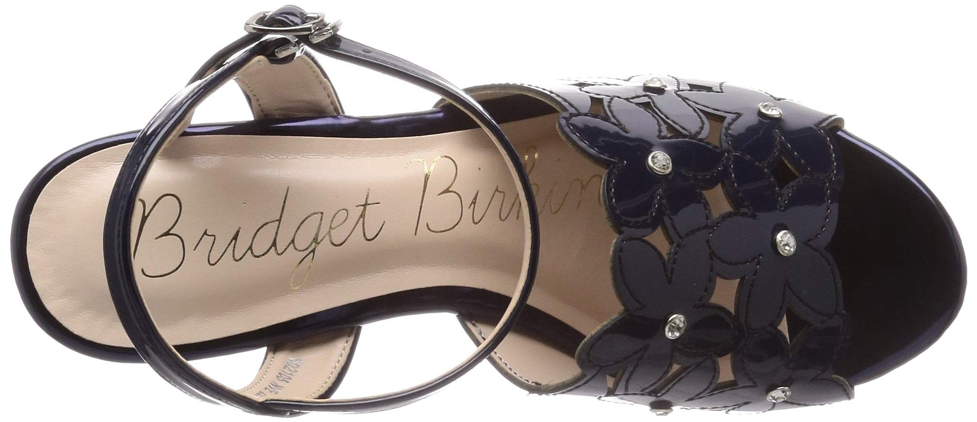 Bridget Birkin 502105 Women's Flower Cut-Out Cork Sandals - Comfortable Summer Beach Slides for Women - Size 24.5 cm (NVE) - Perfect for Vacation, Poolside, and Casual Outings