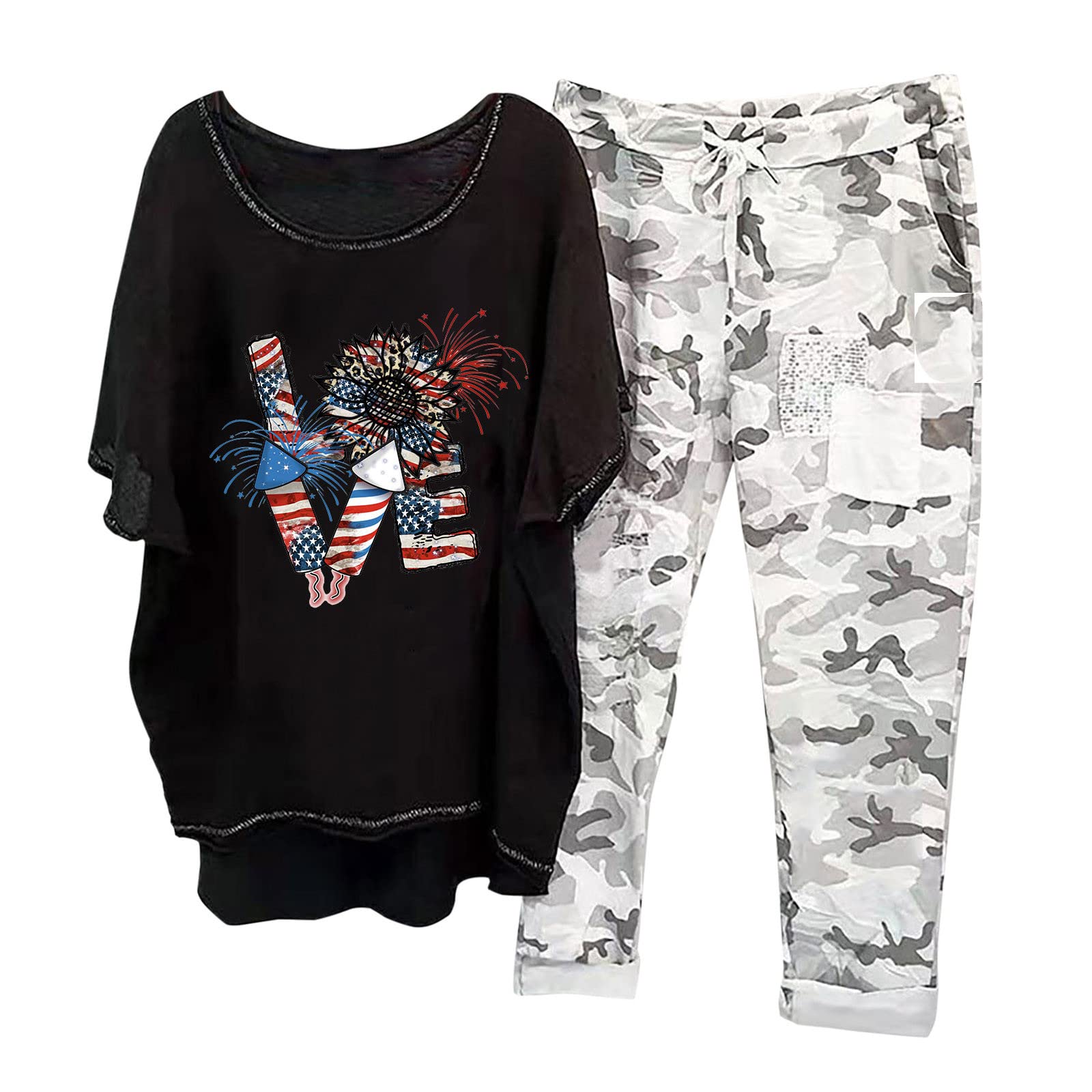 Women's 2-Piece Knit Lounge Set - Soft Black French Terry Loungewear Outfit for Relaxing at Home, Brunch Dates & Casual Outings
