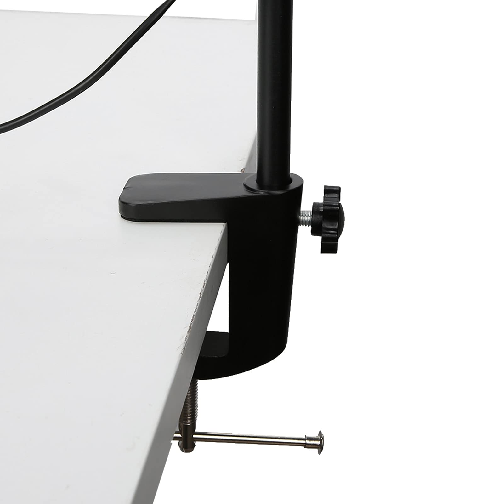 EXCLUZO Long Arm Desk Lamp with Multi-Angle Adjustment & Dimmable Light - 360° Flexible Bendable for Nail Art, Eyelash Extensions, Makeup, Reading & Office Work