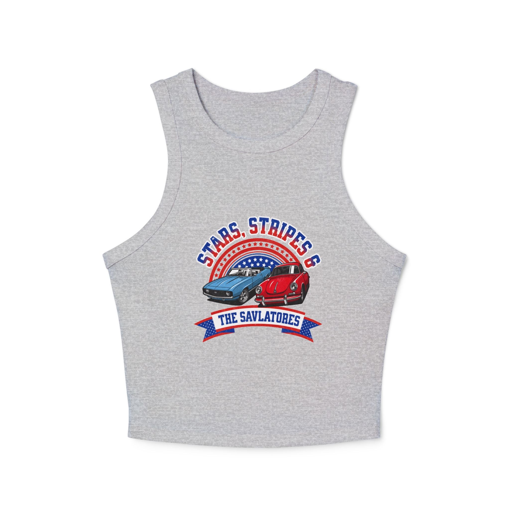 Stars & Stripes The Salvatores Tank Top - Patriotic American Flag Graphic Tee for Men & Women - Perfect for 4th of July, BBQ Parties & Casual Outfits