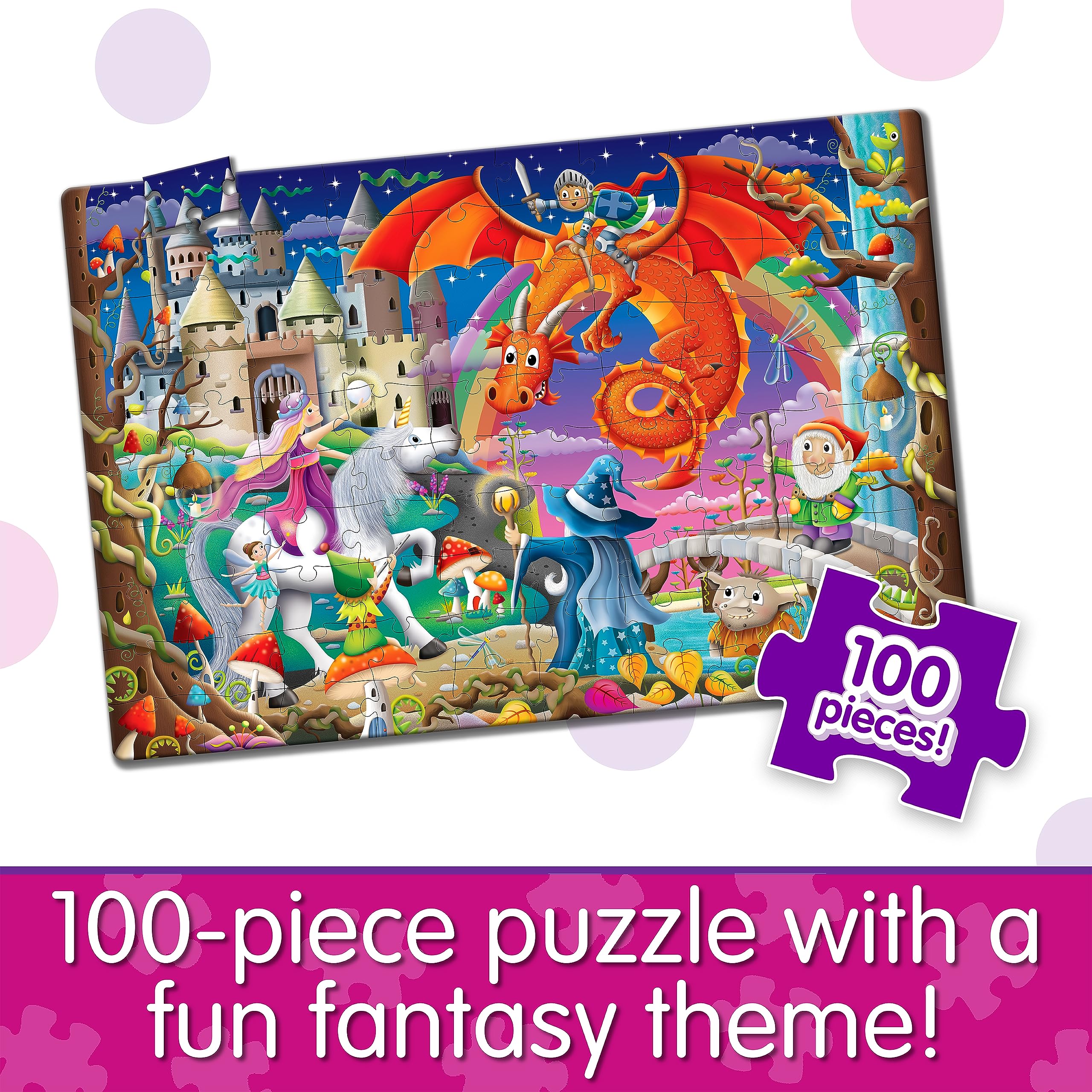 Glow in The Dark Fantasy Puzzle for Kids Ages 3+ | Award-Winning Toddler Learning Game | Perfect Birthday Gift for Boys & Girls | Fun Educational Activity for Preschoolers & Family Game Night