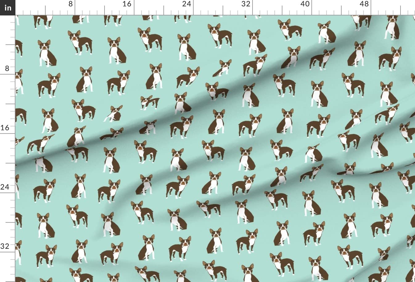 Terrier Brown Dog Breed Mint Dogs Printed Minky Fabric by The Yard - Soft Plush Fabric for Sewing Baby Blankets, Quilt Backing & DIY Plush Toys - Perfect for Nursery Decor, Pet Lover Gifts & Craft Projects