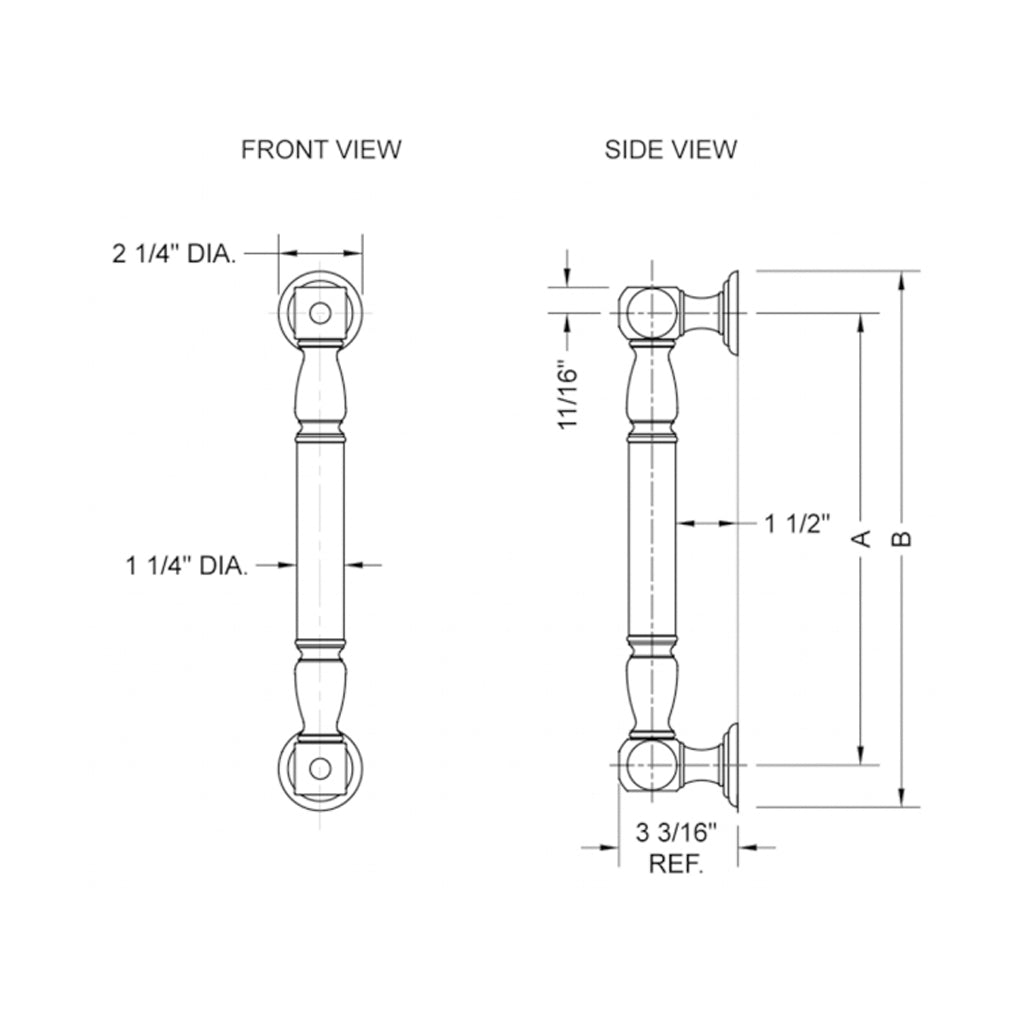 G20 Straight Grab Bar Wall Mount - 16