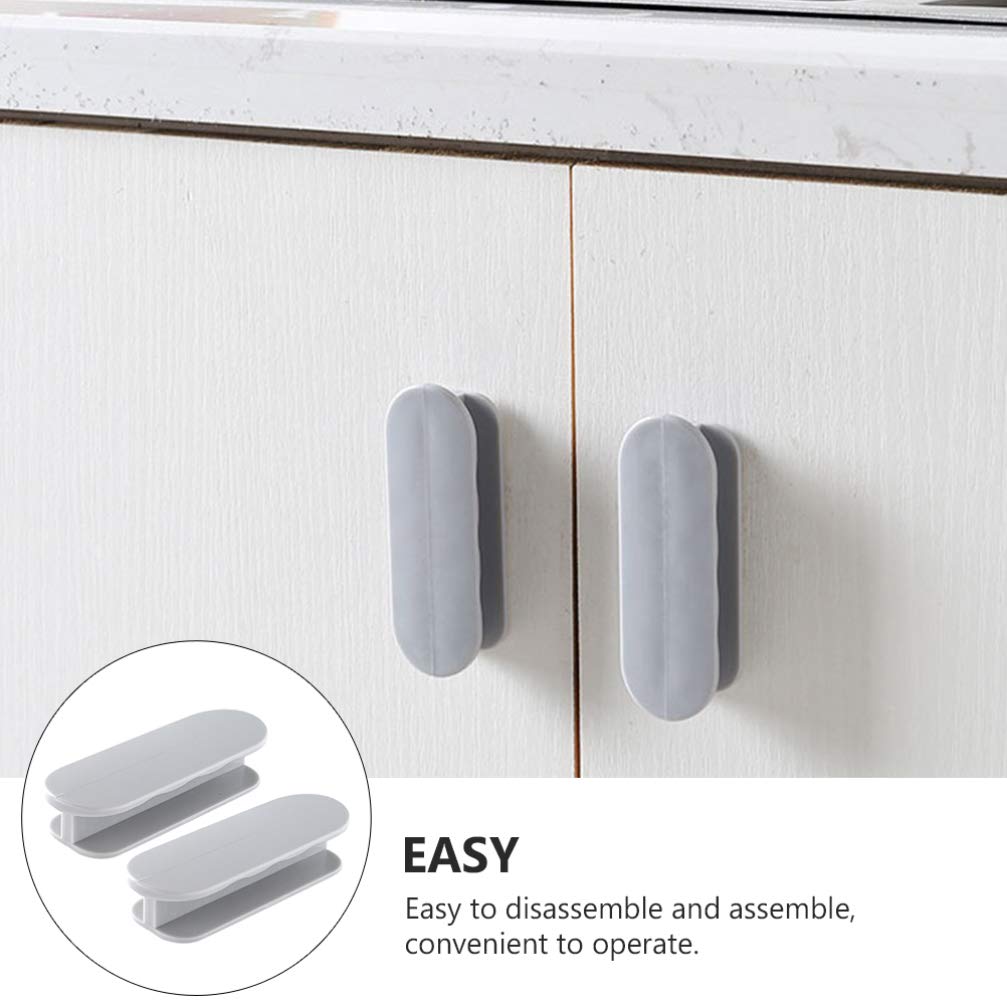 LIFKOME 4-Pack Self-Adhesive Cabinet Handles - Universal Door & Window Pulls for Refrigerator, Drawer, Furniture - Easy Install No Drill Needed (Perfect for Kitchen, Bathroom, Office Organization)