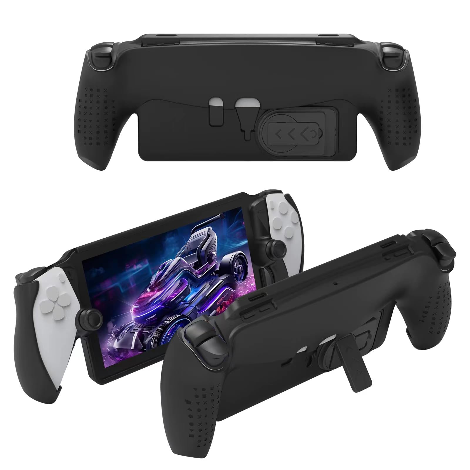 Premium PS5 Portal Remote Player Protective Case - Stylish & Comfortable with Built-in Kickstand (Black) | Perfect for Gaming On-The-Go & Travel Protection