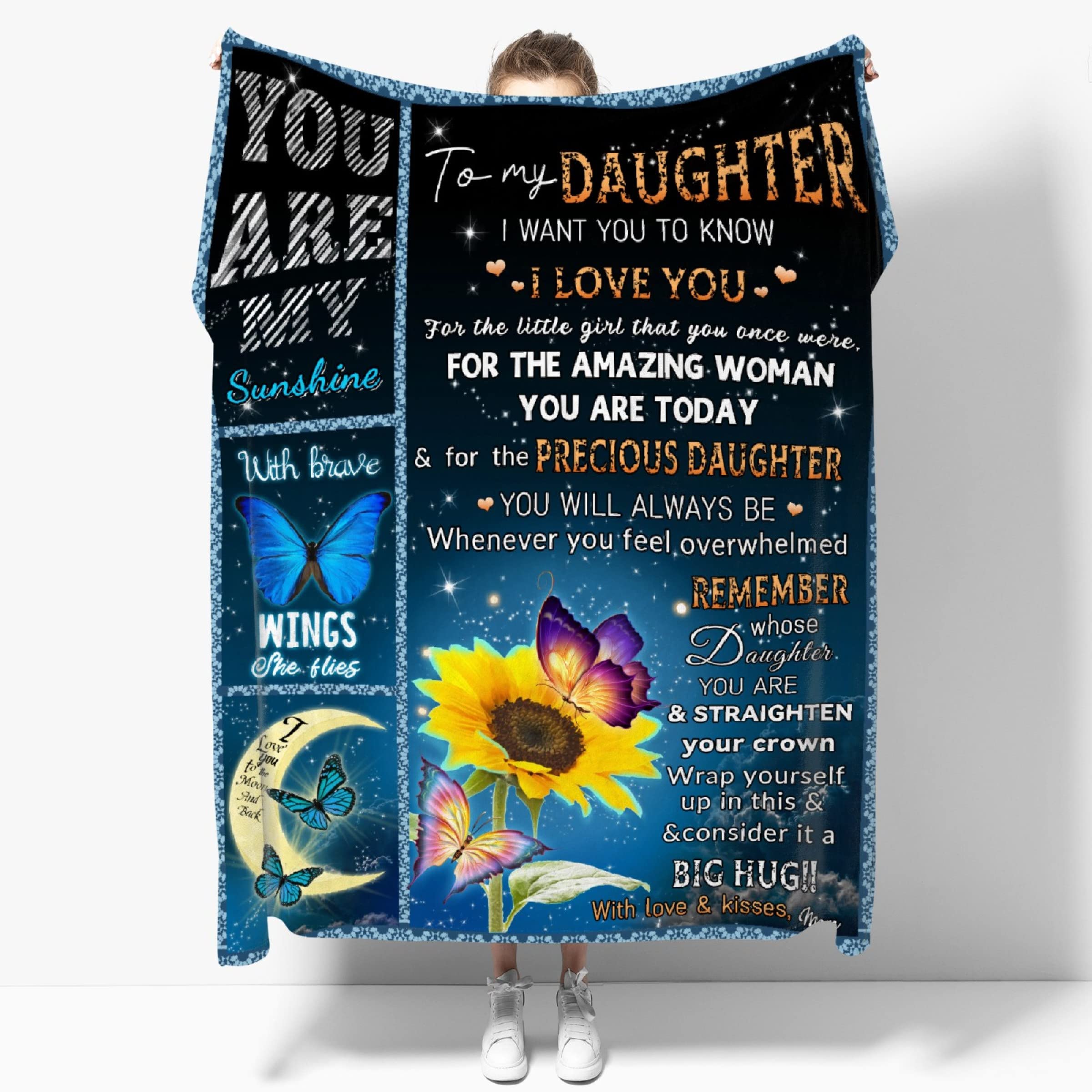 Kutadanti Soft Cozy Flannel Throw Blanket 50x40 Inches - Warm Fuzzy Gift for Daughter, Kids, Women | Perfect for Couch, Bed, Sofa, Car, Camping & Outdoor Use