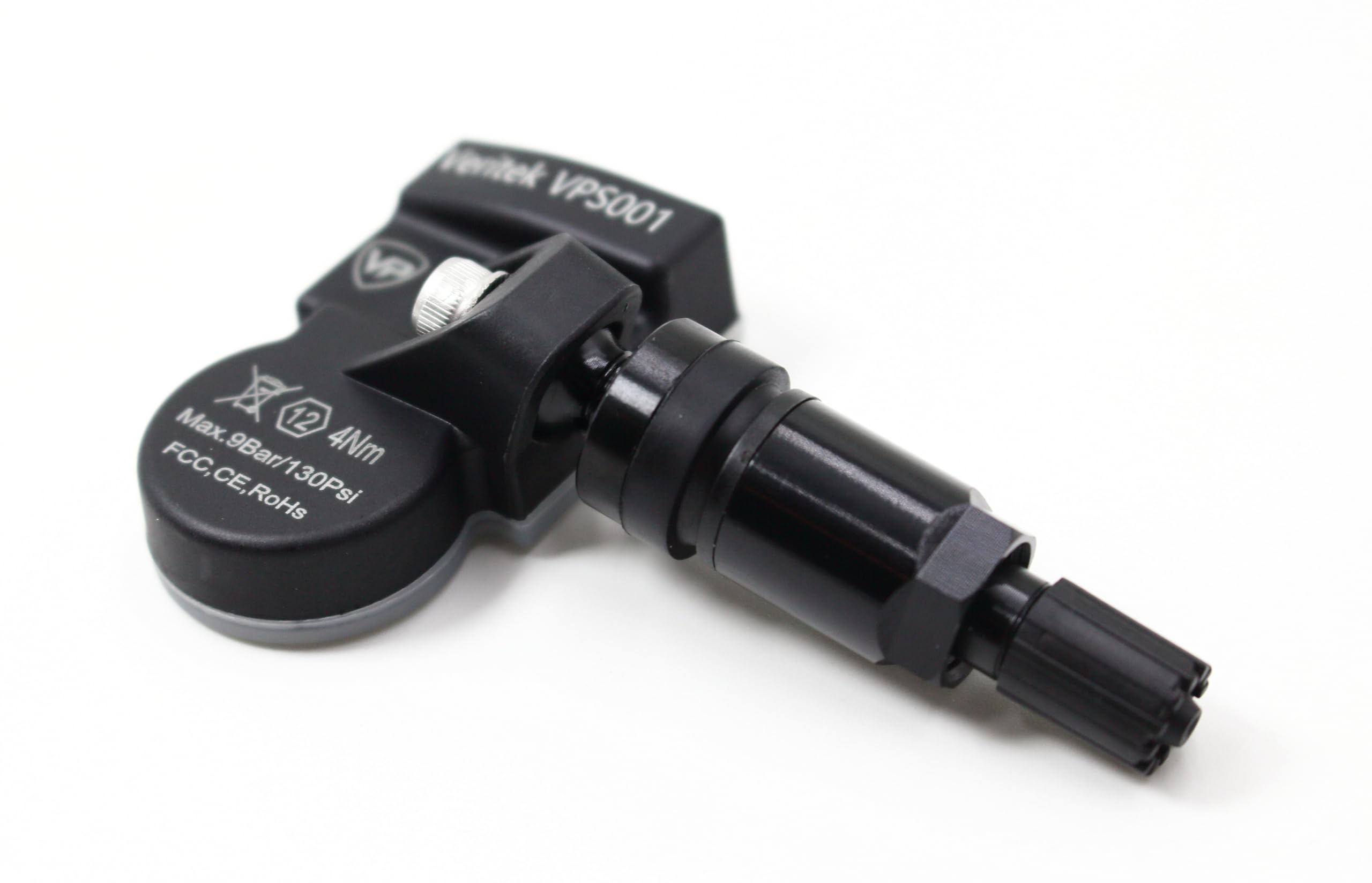 4 Pack Veritek VPS001 433MHz TPMS Sensors for Chrysler Dodge Jeep - Replaces 68313387AB 68313387AA 68252493AB - Black Aluminum Valve Stems - Perfect for Tire Pressure Monitoring & Vehicle Maintenance