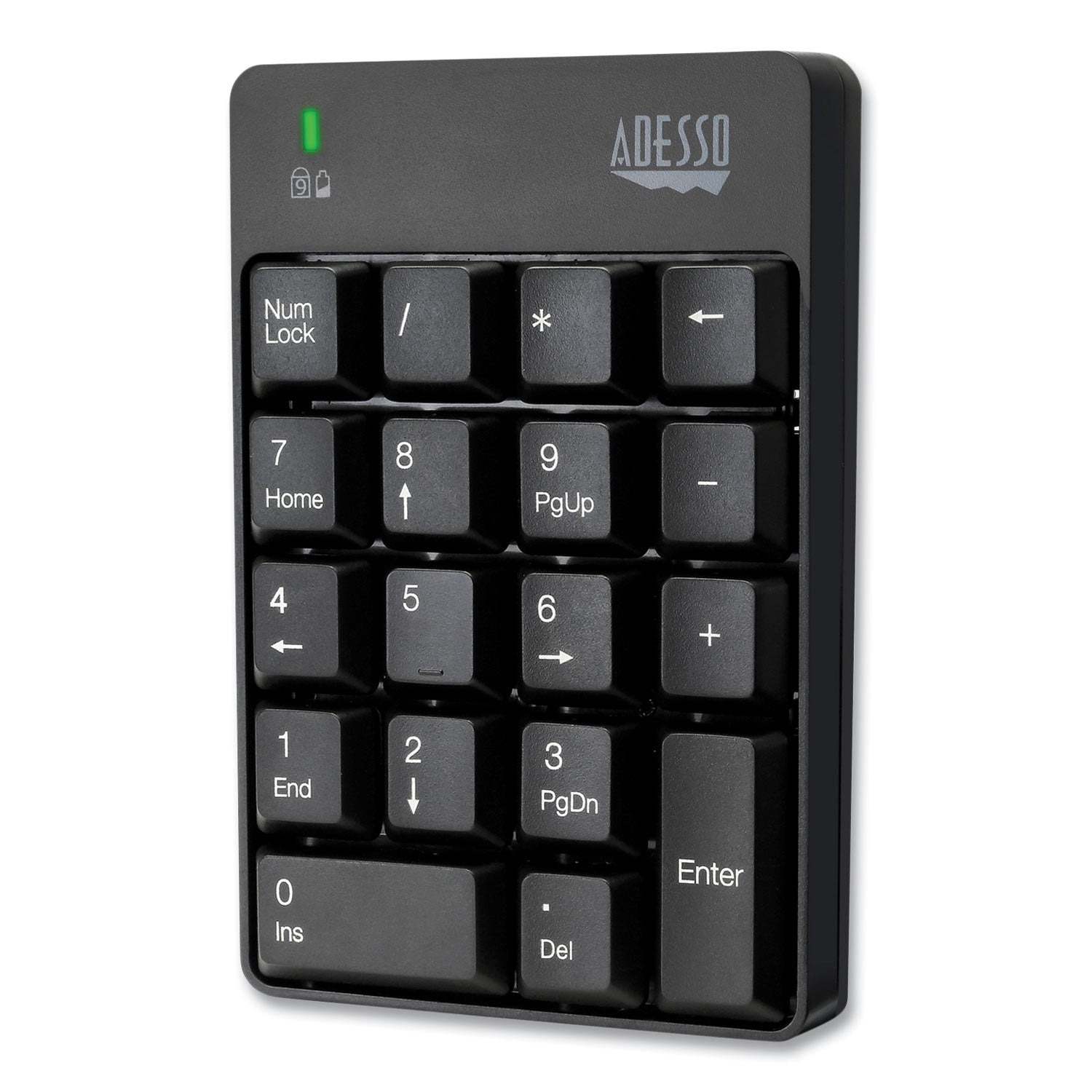 Adesso WKB6010UB Wireless 18-Key Numeric USB Keypad - Black | Compact Number Pad for Laptops, Accounting & Data Entry | Perfect for Office, Home & Remote Work
