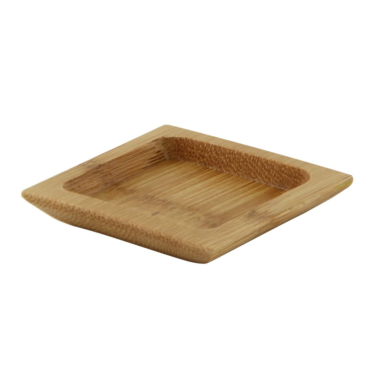 Eco-Friendly Poda Bamboo Mini Square Dish - Biodegradable Palm Leaf Plate & Bamboo Square Tray - 2.4
