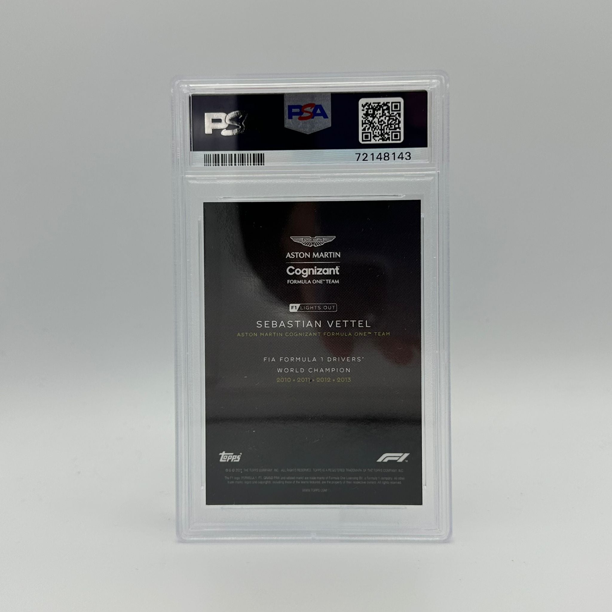 PSA 9 Graded 70/99 Sebastian Vettel World Champion F1 Racing Card - Perfect for Collectors, Investors & Motorsport Fans Display