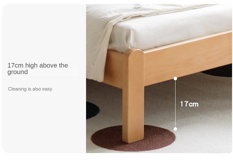 Kids Wooden Bed with Night Light - Beech & Poplar Little House Design with 15-Minute Auto Light Off - Perfect for Bedrooms, Playrooms & Cozy Sleep Spaces