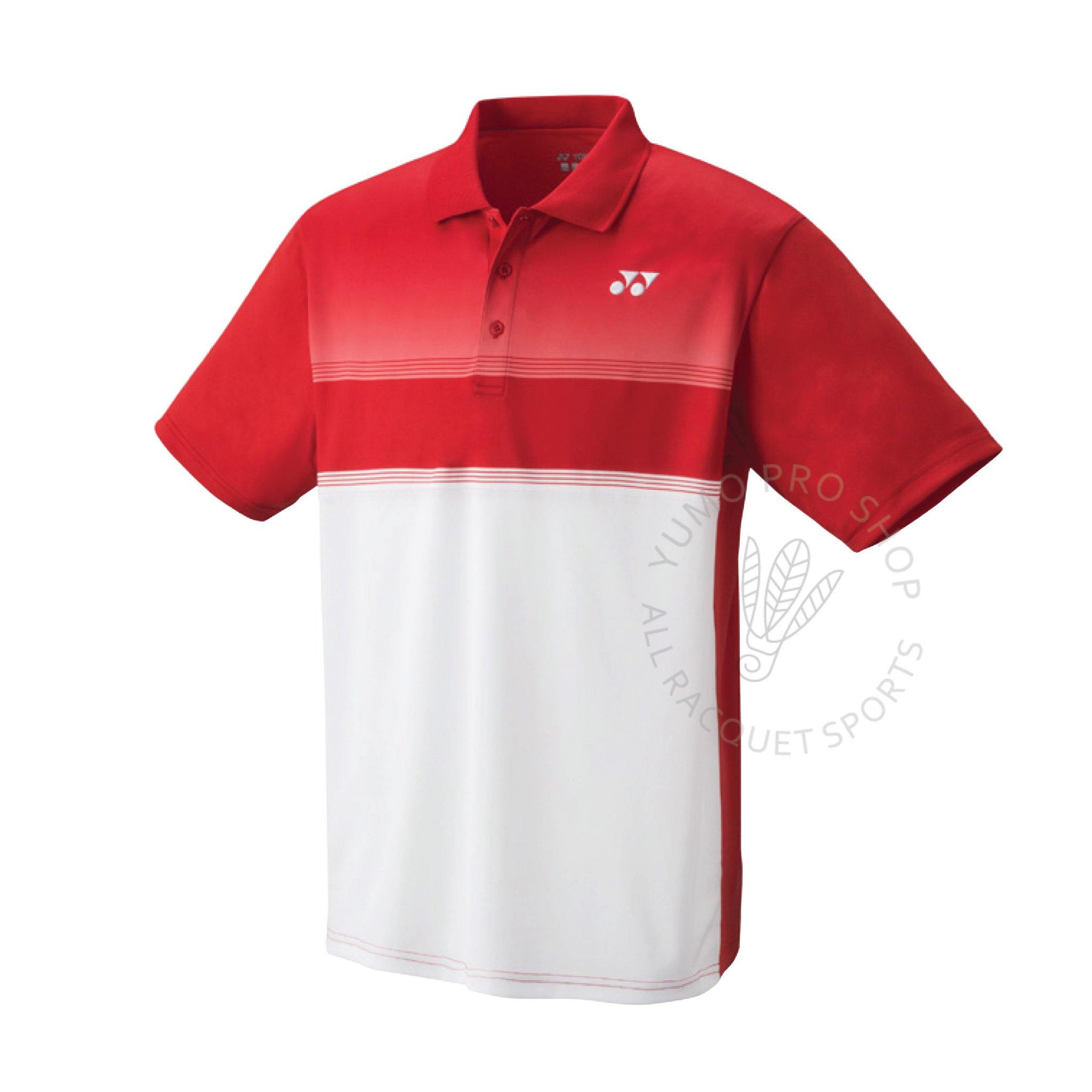 Yonex YM0019 Men's Performance Polo Shirt - Moisture Wicking, Breathable & Comfortable - Red - Perfect for Tennis, Golf & Casual Wear