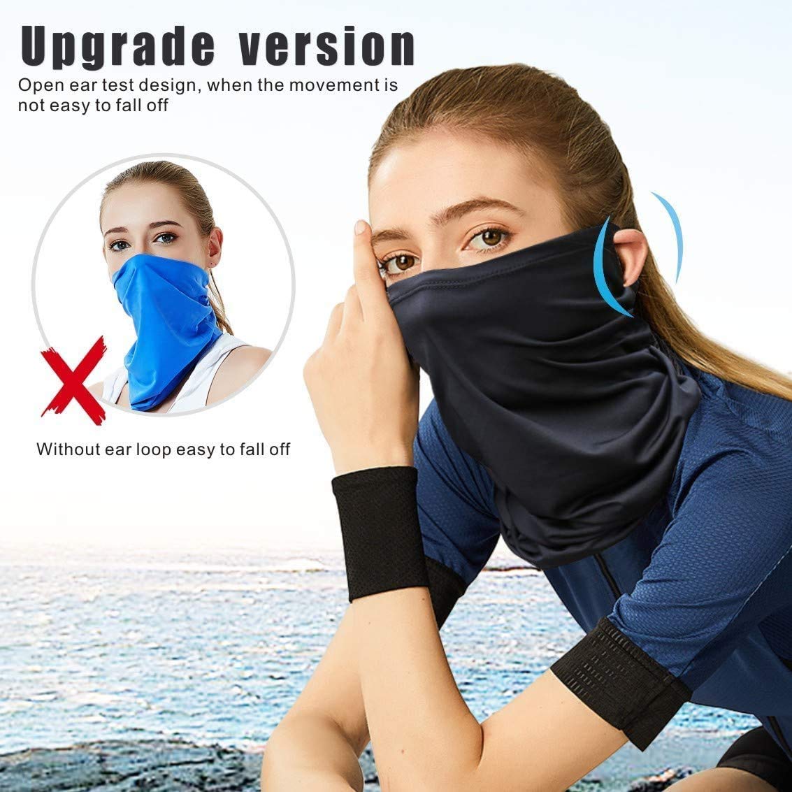 Unisex Seamless Bandana Neck Gaiter - Breathable Tube Mask for Motorcycle, Cycling & Outdoor Activities - UV Protection Face Scarf for Men & Women - Perfect for Raves, Hiking & Winter Sports