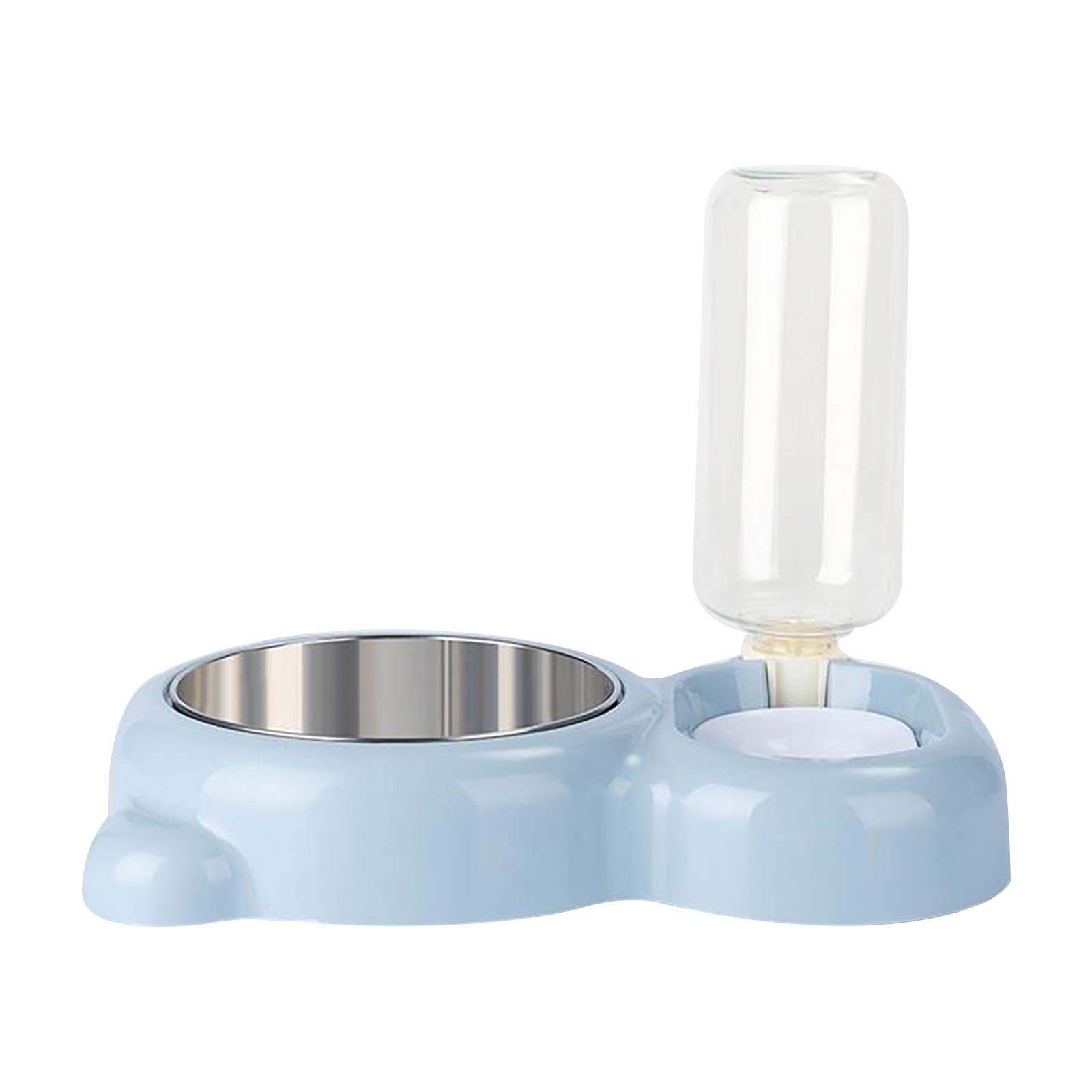 Premium Stainless Steel Pet Bowl - Durable Dog & Cat Food & Water Dish - Non-Slip, Rust-Proof, Easy Clean Pet Supplies for Home, Travel & Outdoor Use (Blue, One Size)
