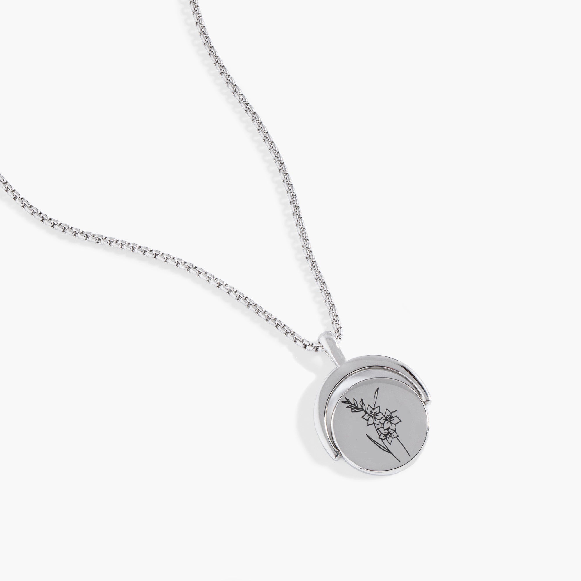 August Birthstone & Peridot Flower Flip Charm Necklace - Perfect Gift for August Birthdays, Anniversaries & Special Occasions