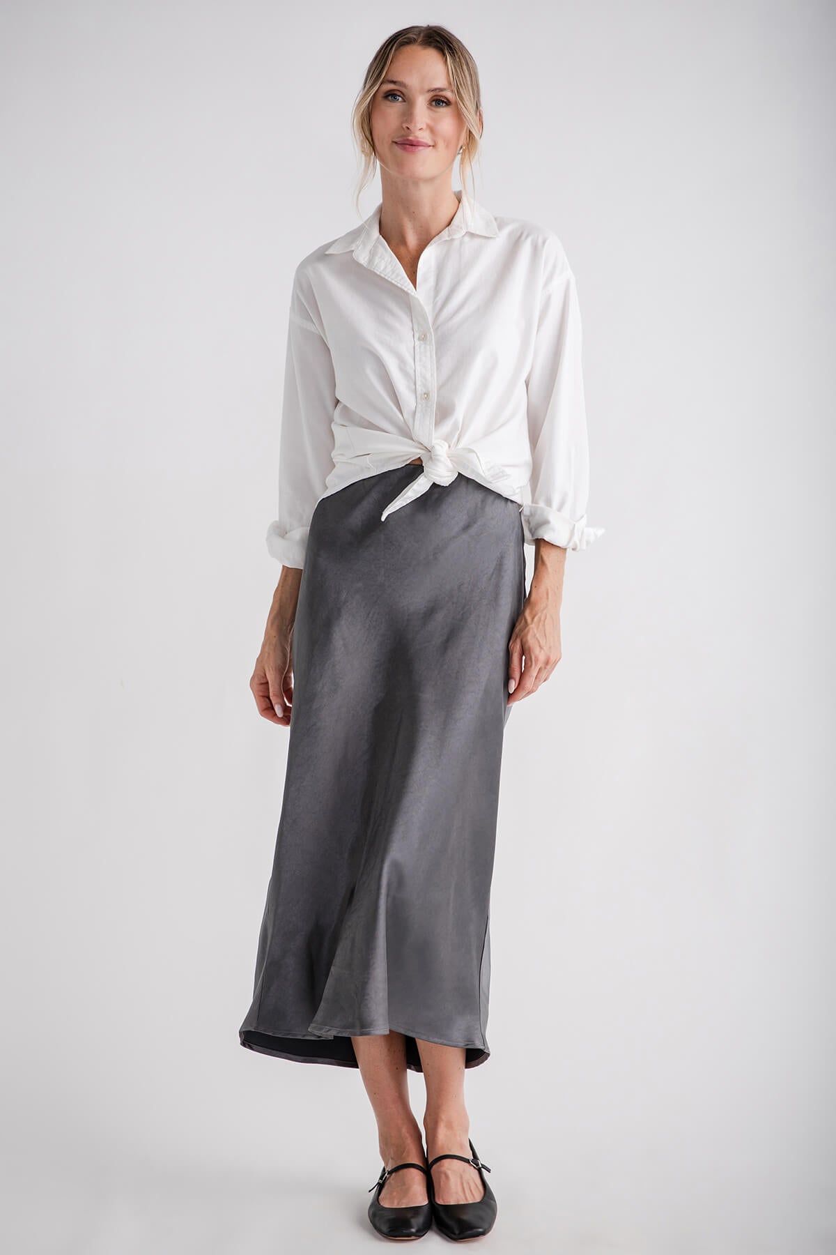 By Together Manhattan Dream Skirt - Women's Flowy Midi Skirt with Pockets | Perfect for Casual Outings, Date Nights & Office Wear