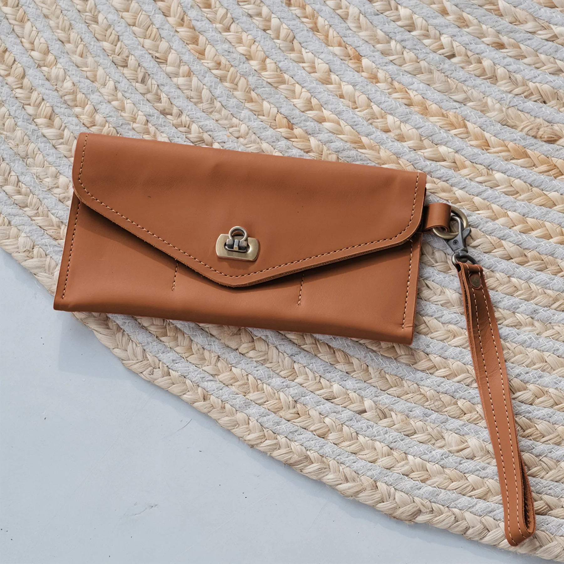 Genuine Leather Wristlet Wallet for Women - Slim RFID Blocking Card Holder with Wrist Strap - Perfect for Travel, Shopping & Everyday Use