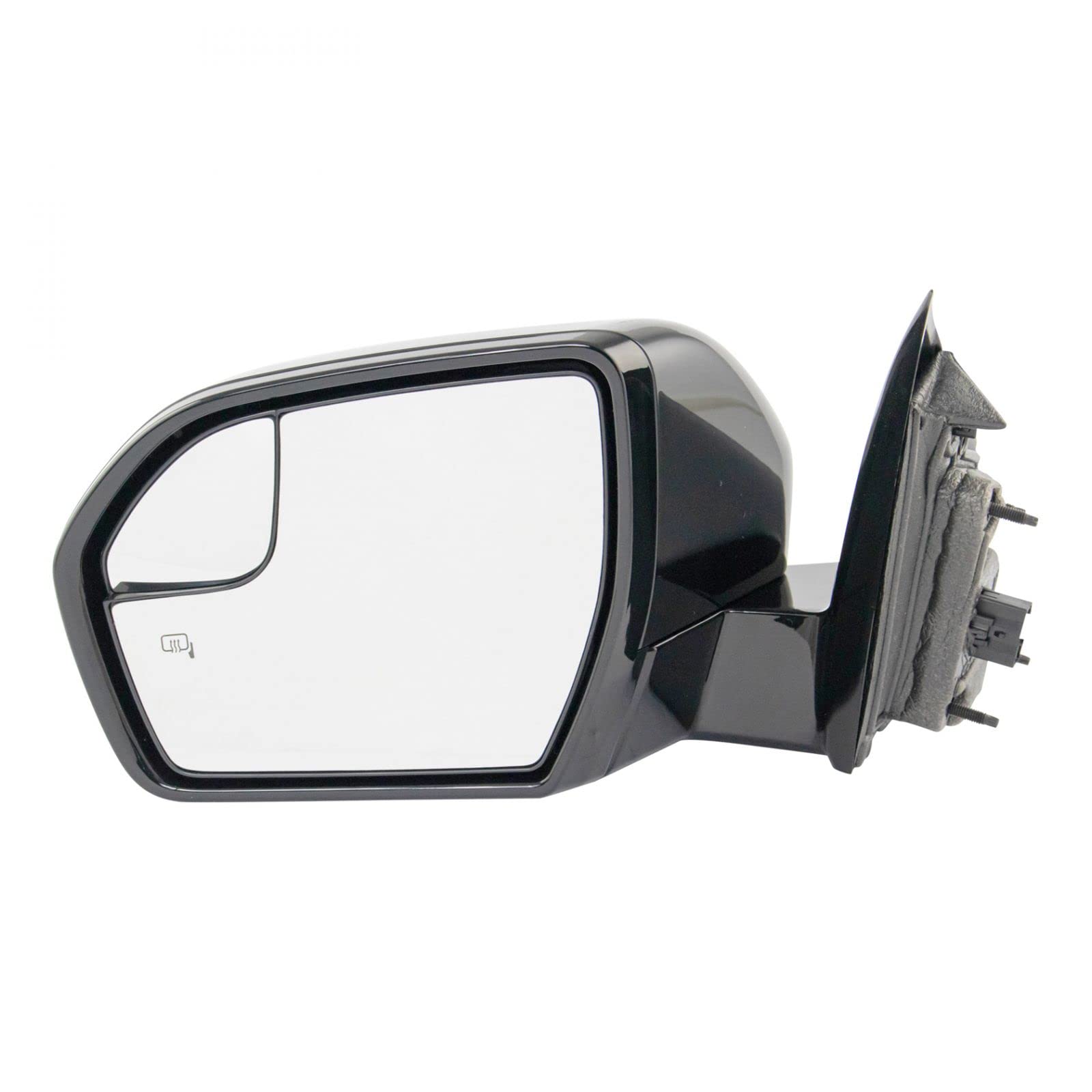 Power Heated LH Side Mirror with Checkered Finish for Ford Expedition - Defrost & Clear Visibility in Cold Weather