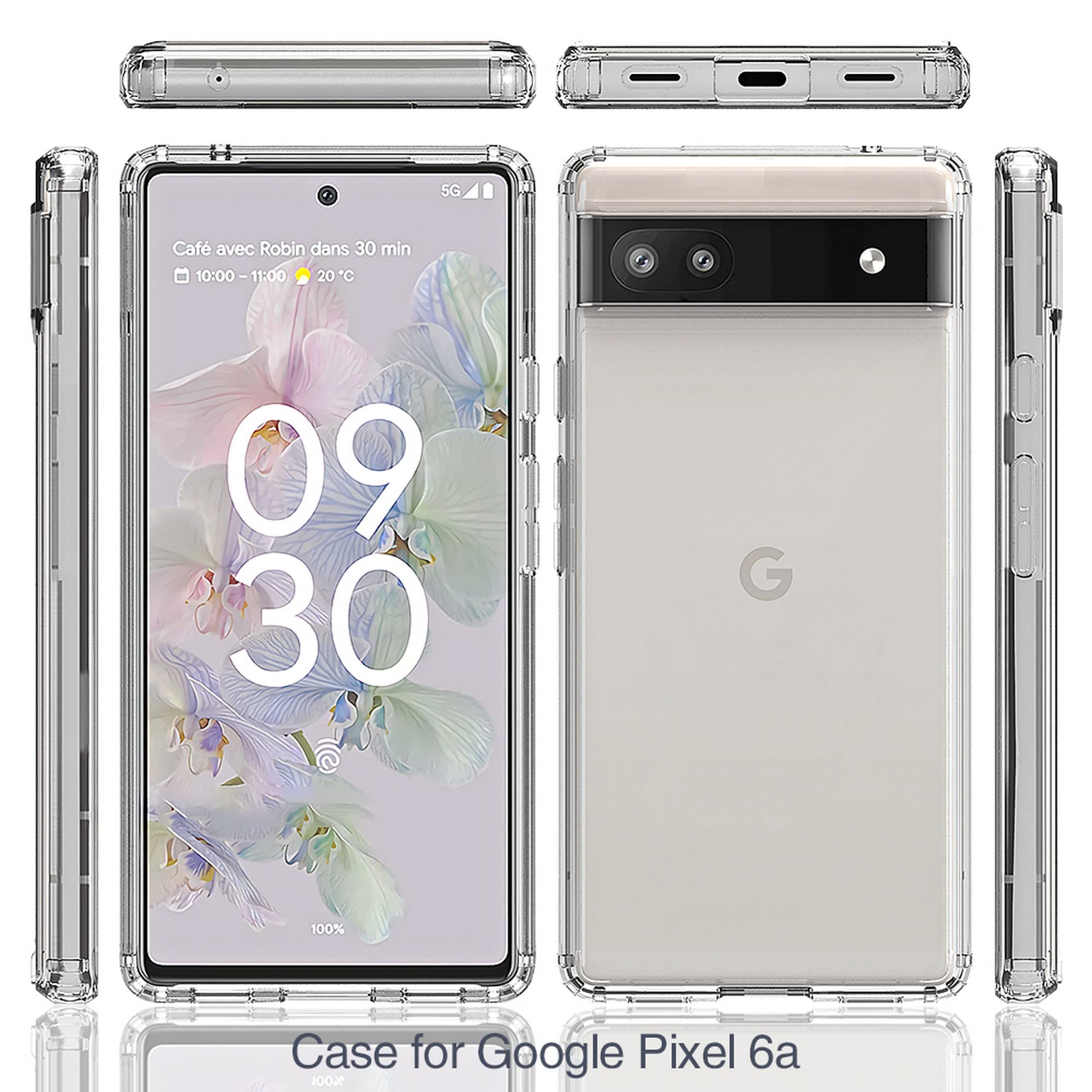 AquaFlex Slim Shockproof Case for Google Pixel 6A - Drop Protection & Reinforced Corners for Outdoor Use