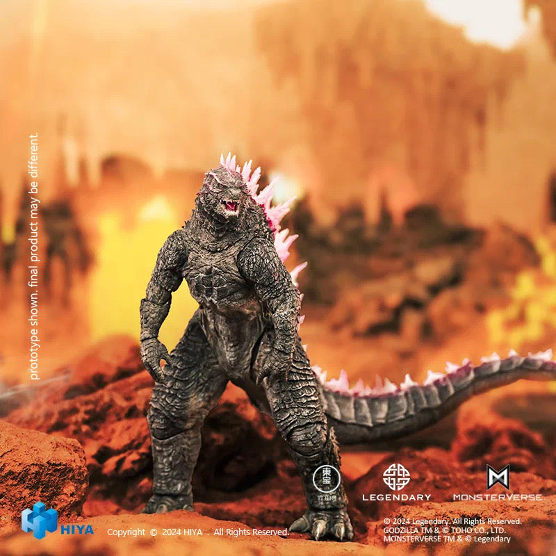 Pre-Order Hiya 7-Inch 18cm Godzilla Evolved Action Figure - Exquisite Basic Series from Godzilla x Kong: The New Empire - Perfect for Collectors, Display, and Movie-Themed Decor