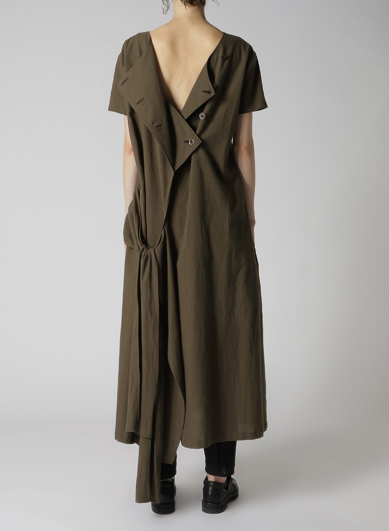 Stylish Cotton Flax Poplin Back Tie Dress for Women | Summer Casual & Office Wear | Perfect for Parties, Dates & Work
