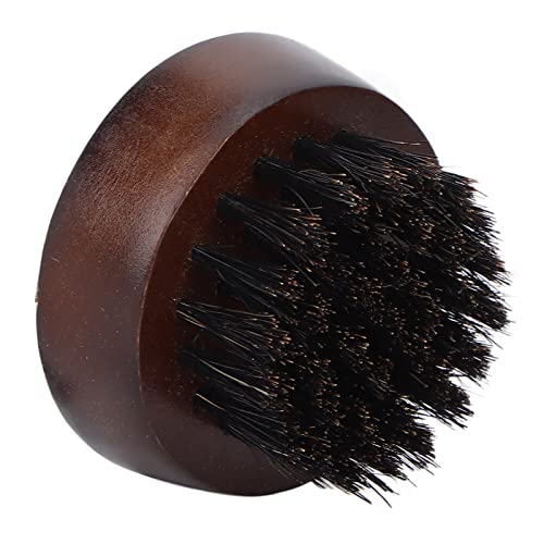 Premium Beard Styling Brush - Natural Bristle Exfoliating Brush for Men's Grooming & Beard Care at Home (Brown) - Perfect for Daily Styling & Removing Dandruff