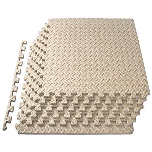 Beige - 1/2 Inch - 24 Sq Ft - 6 Tiles