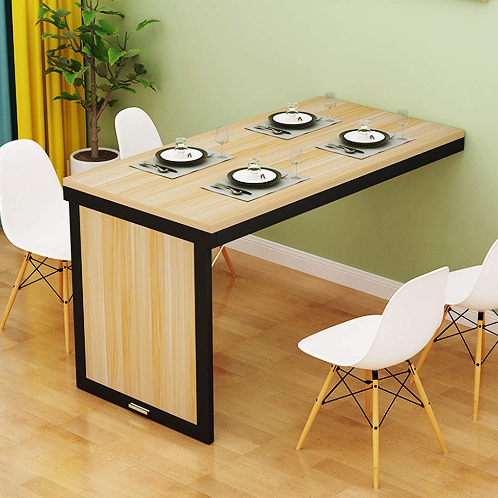 Space-Saving Wall Mounted Folding Dining Table - Convertible MDF Desk for Office, Bedroom & Kitchen | Multi-Functional Fold-Up Workstation for Small Spaces, Home Office & Studio Apartments