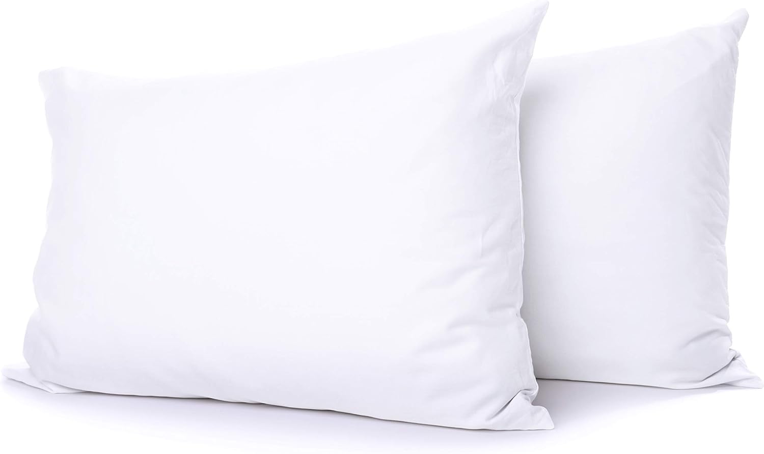 Premium 100% Natural Cotton Queen Pillowcases Set of 2 - 600 Thread Count, 20 x 30 Inch, Soft White Pillow Covers for Bedroom, Hotel & Home Decor - Breathable & Hypoallergenic Bedding Accessories