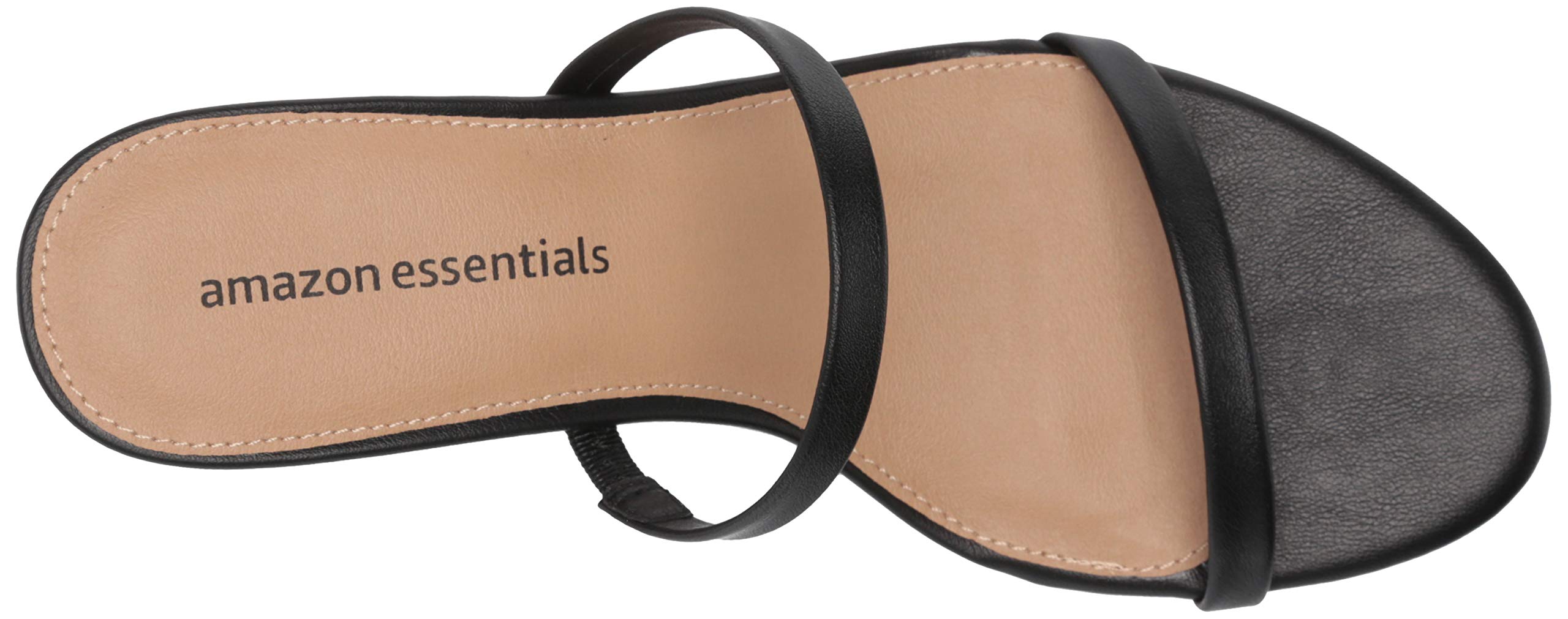 Amazon Essentials Women's Thin Two Strap Heeled Slide Sandals - Comfortable Summer Dress Shoes for Casual Outings, Beach Wear & Vacation