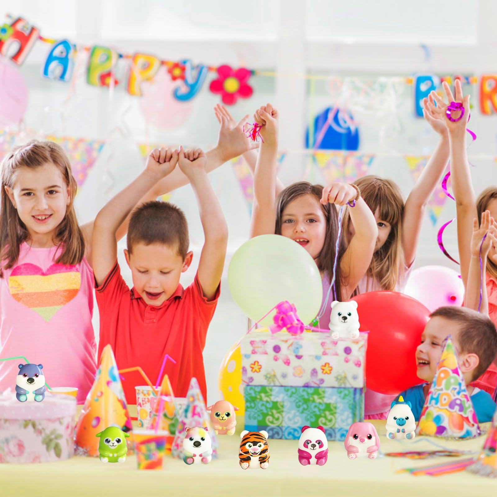 30 Pack Kids Party Favors with Squishy Toys - Jumbo Slow Rising Stress Relief Toys for Boys & Girls - Kawaii Cute Birthday Gifts, Pinata Stuffers, Carnival Goodie Bags - Perfect for Birthday Parties, Classroom Rewards & Stress Relief Fun